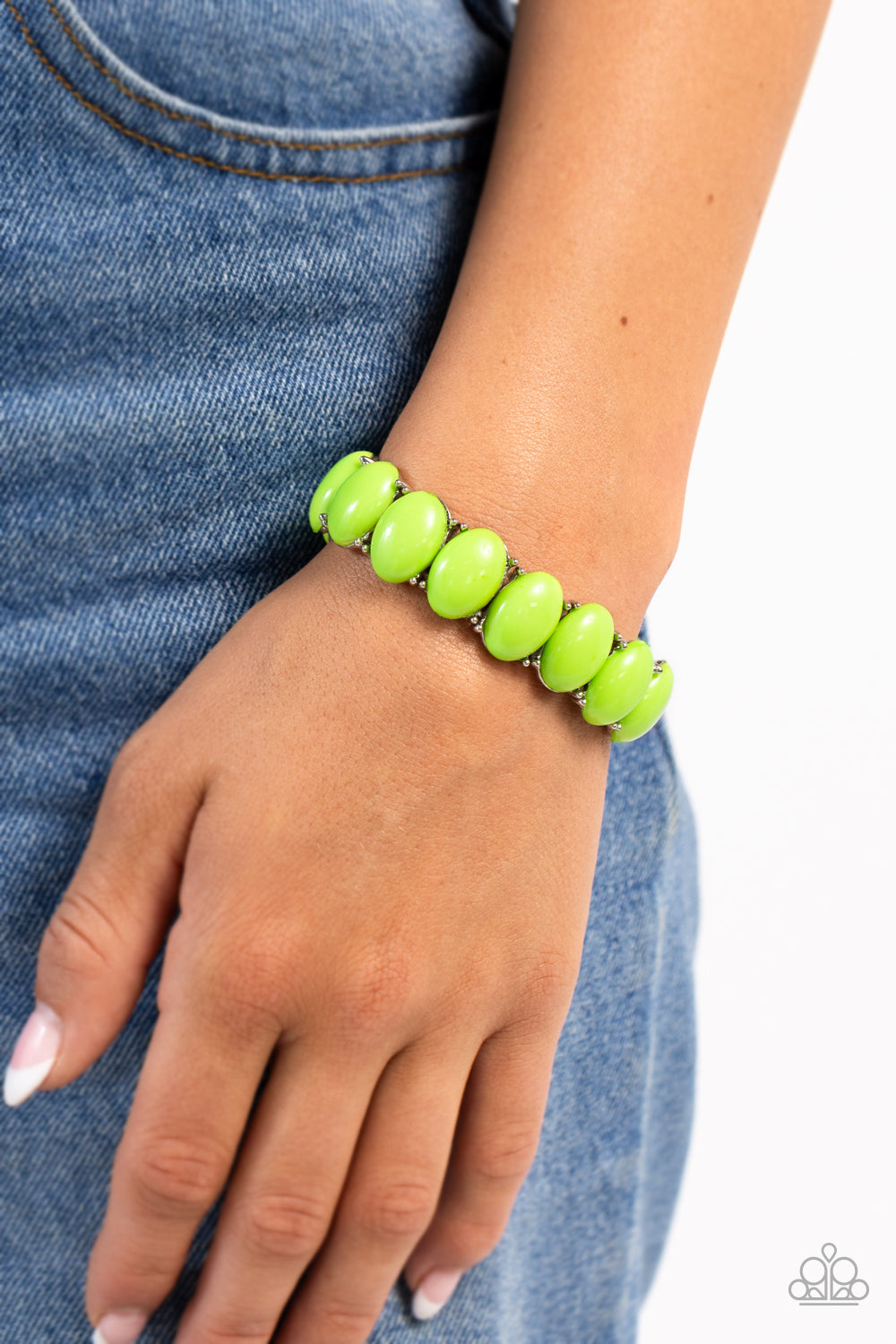 Starting OVAL - Green Paparazzi Accessories