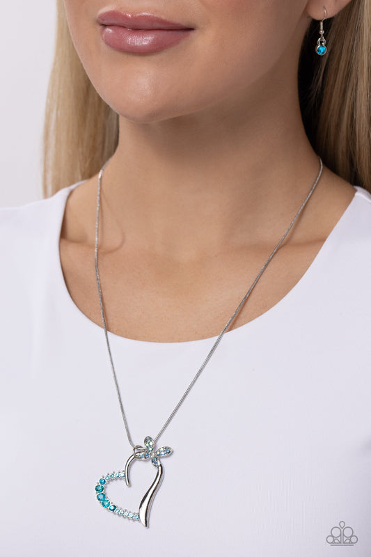 Half-Hearted Haven - Blue Paparazzi Accessories
