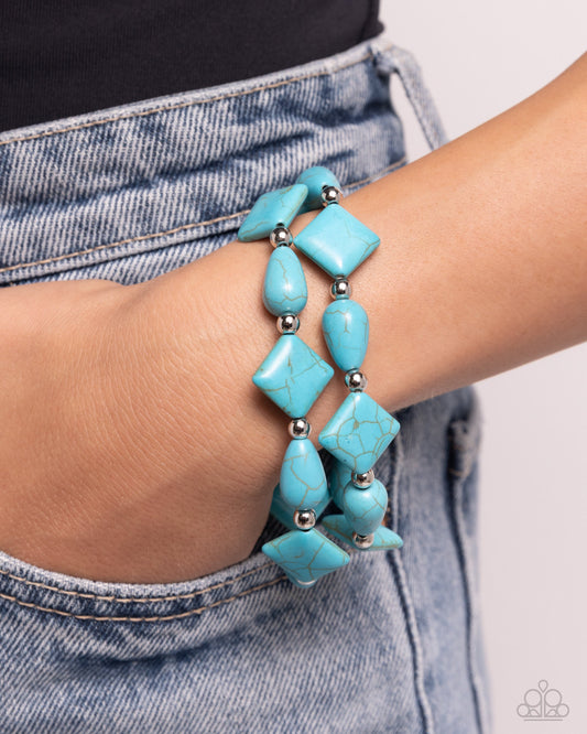 EARTHY Riser - Blue Paparazzi Accessories