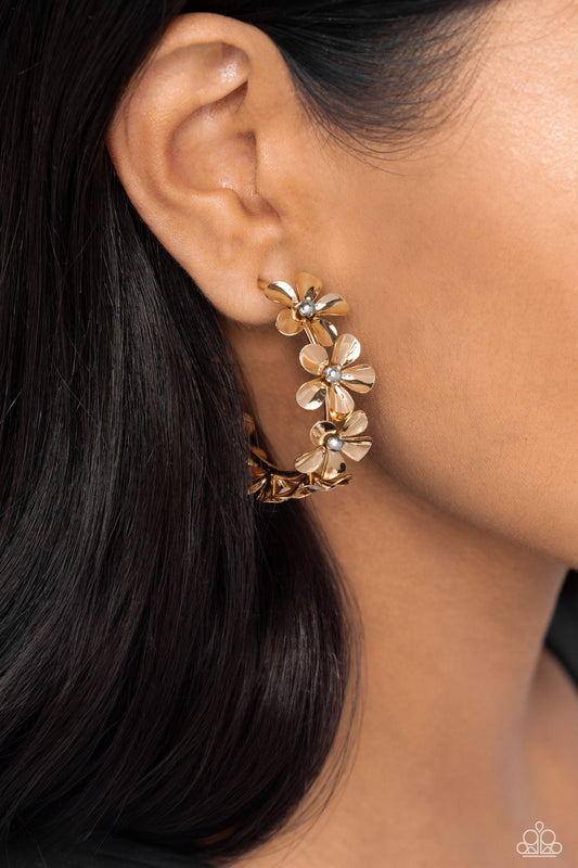 Floral Flamenco - Gold Paparazzi Accessories