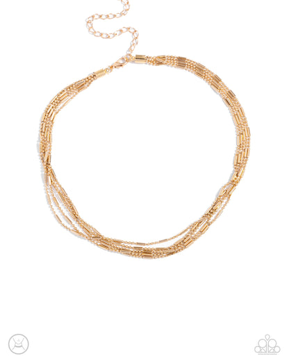 Monochromatic Marvel - Gold Paparazzi Accessories