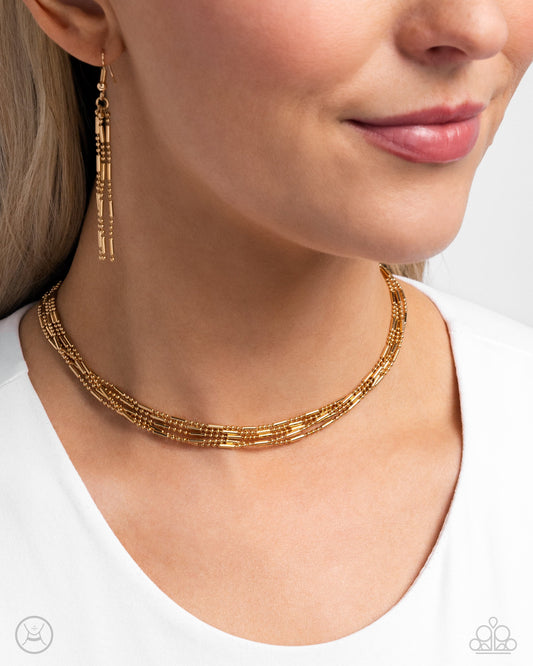 Monochromatic Marvel - Gold Paparazzi Accessories