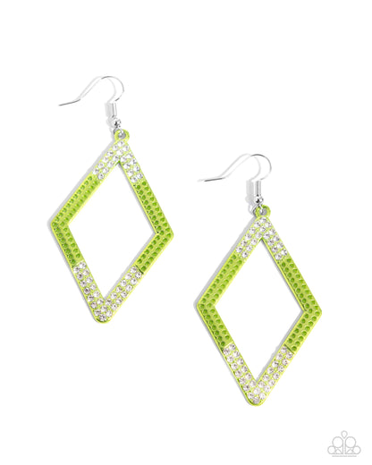 Eloquently Edgy - Green Paparazzi Accessories