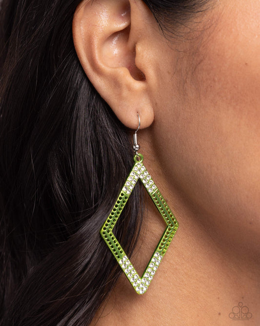 Eloquently Edgy - Green Paparazzi Accessories
