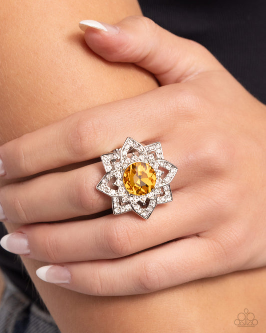 Pleasant Petals - Yellow Paparazzi Accessories