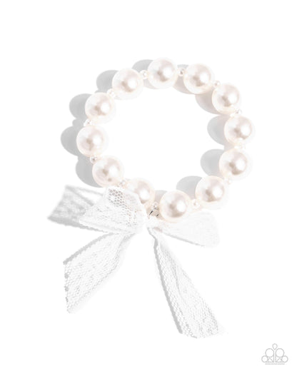 Girly Glam - White Paparazzi Accessories