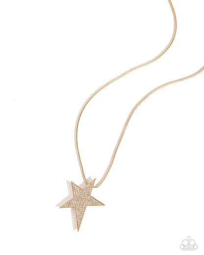 Patriotic Performer - Gold Paparazzi Accessories