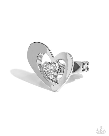 Abstract Amor - White Paparazzi Accessories