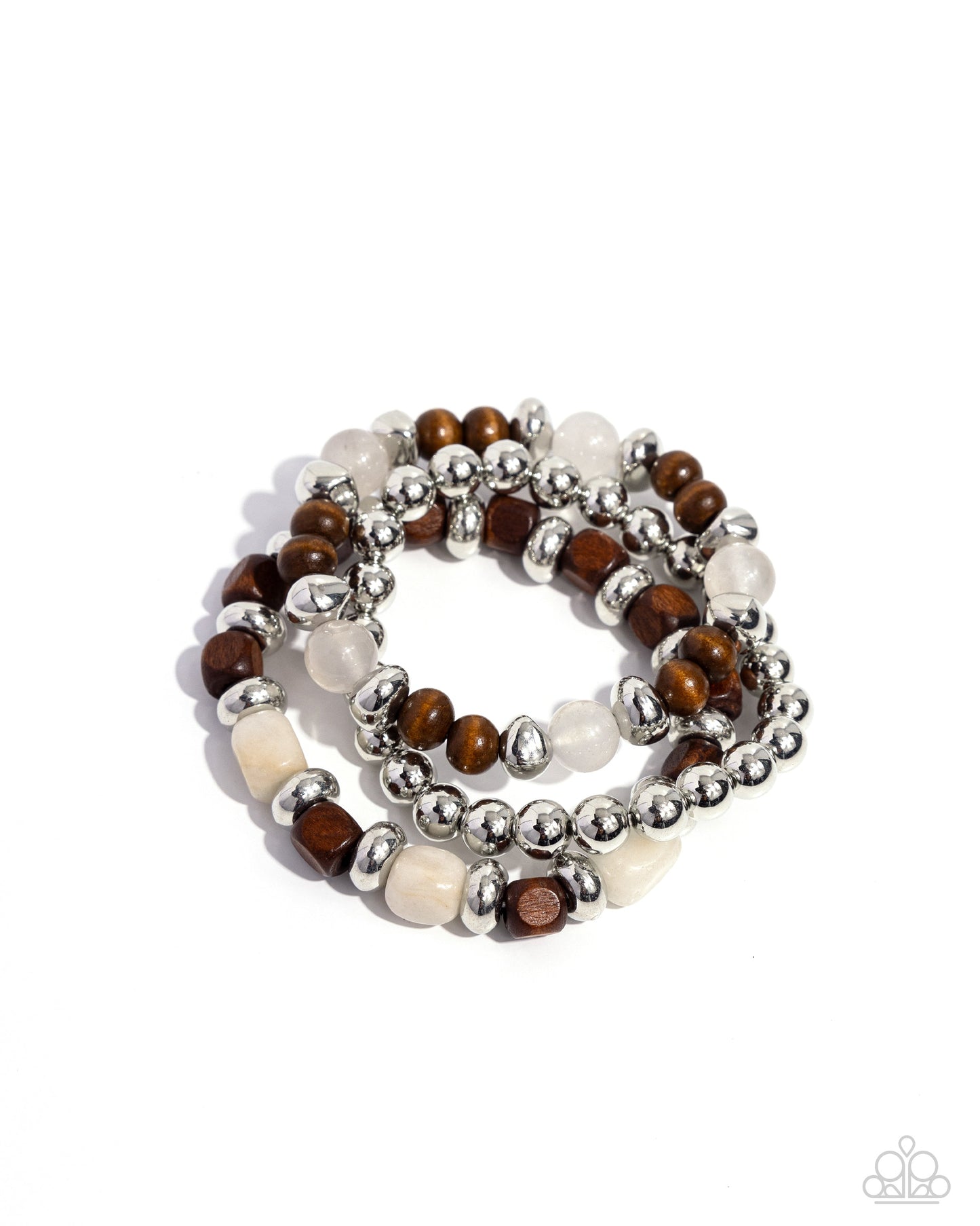 DIVERSIFIED Wood - Silver Paparazzi Accessories