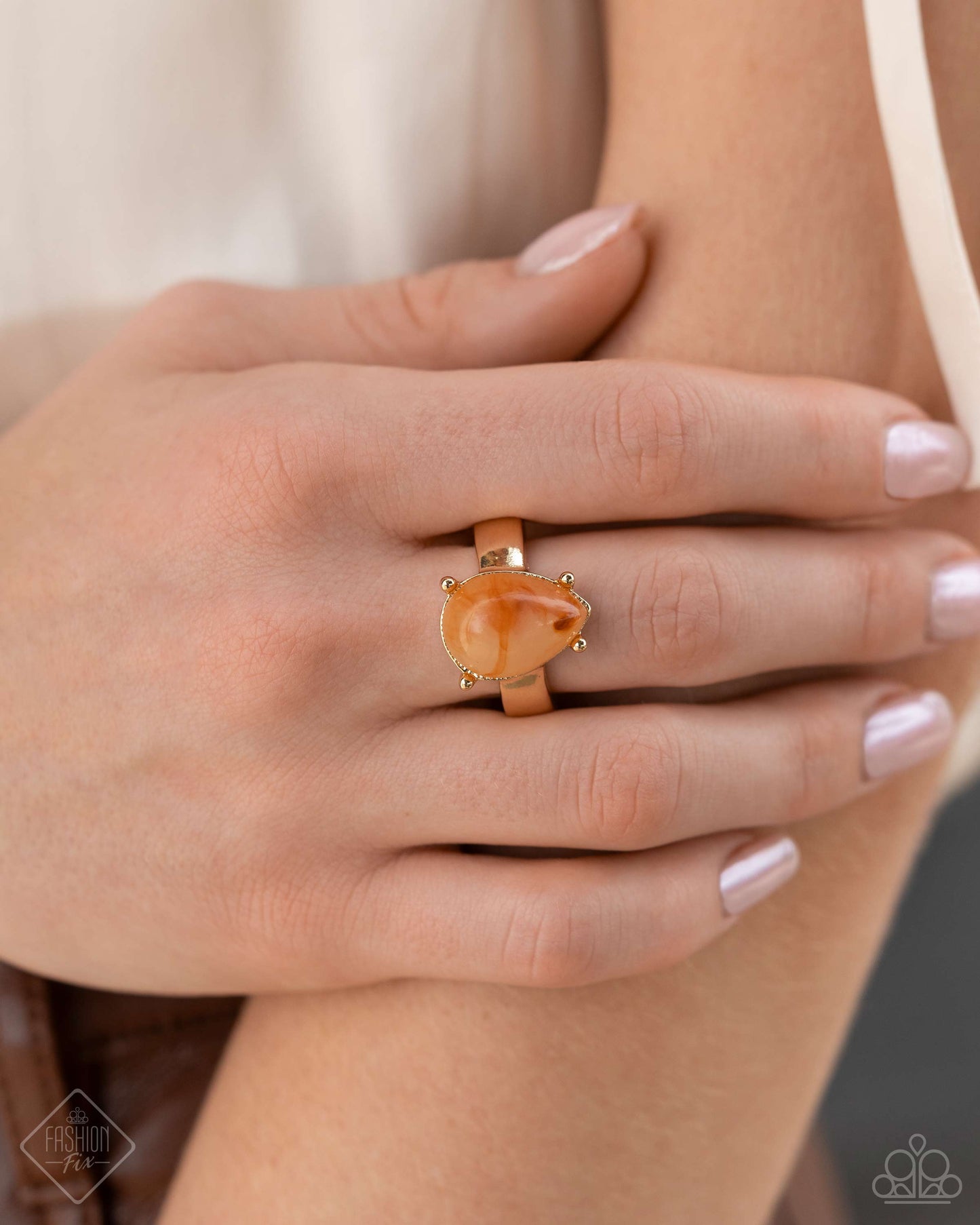 Marbled Moderato - Orange Paparazzi Accessories