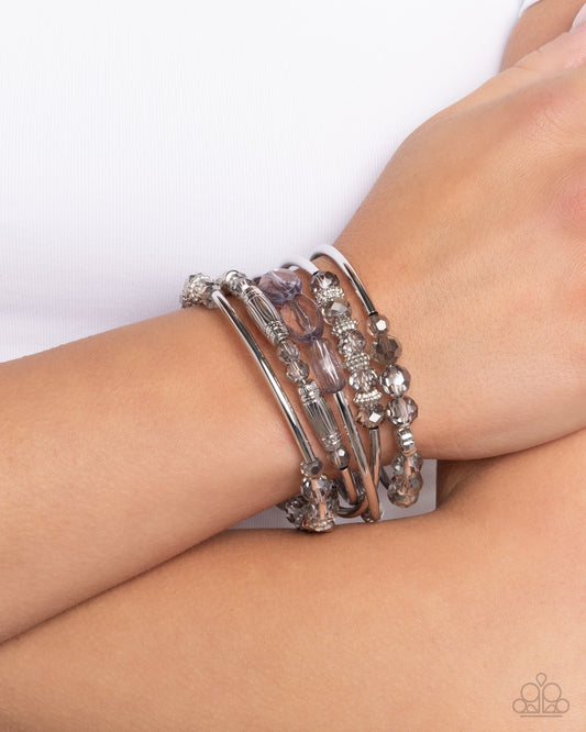 Sassy Stack - Silver Paparazzi Accessories