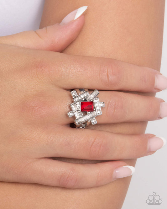 Tastefully Tilted - Red Paparazzi Accessories