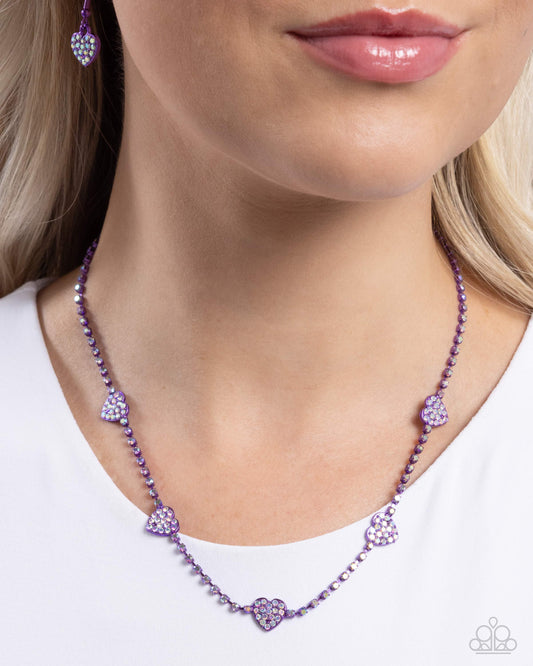 Homecoming Hearts - Purple  Paparazzi Accessories