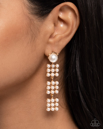 Pearl Pastime - Gold Paparazzi Accessories