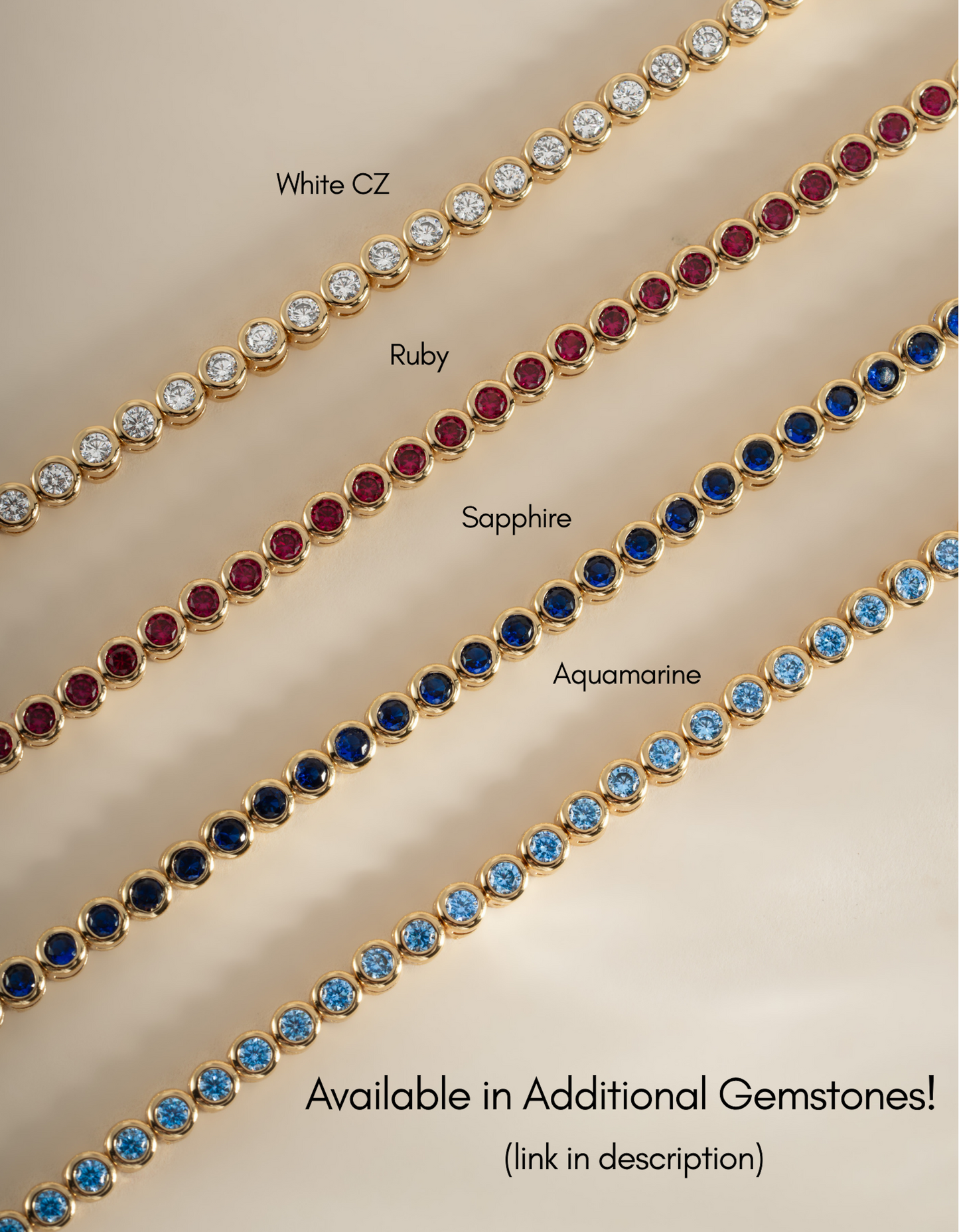 Round Bezel Tennis Bracelet