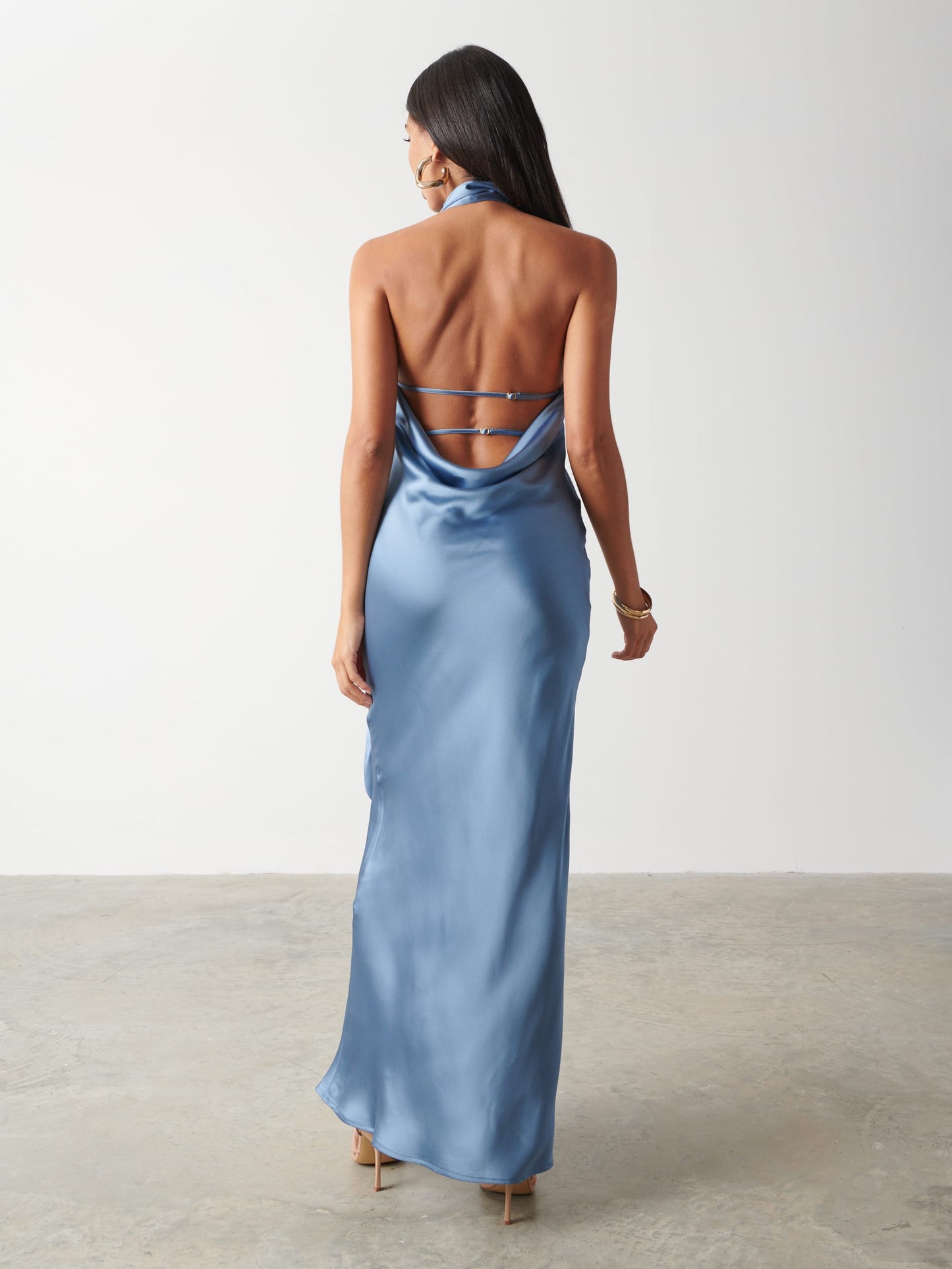 Chloé Scarf Maxi Dress - Powder Blue