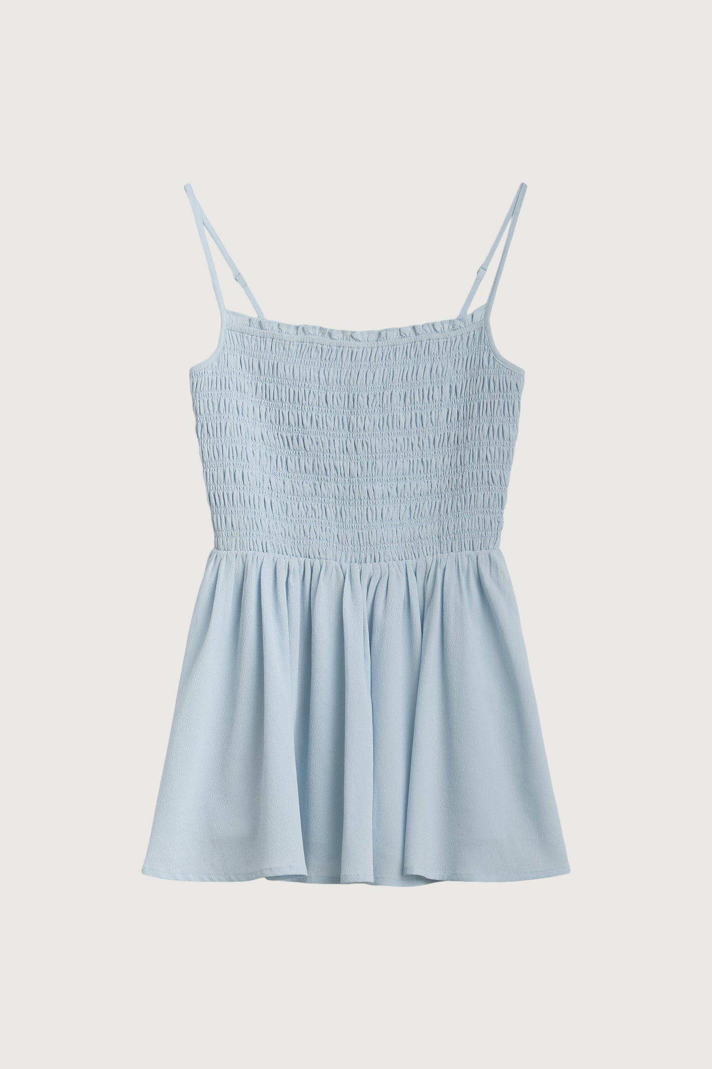 SMOCKED MINI DRESS