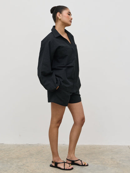 Emerson Balloon Sleeve Shirt - Black