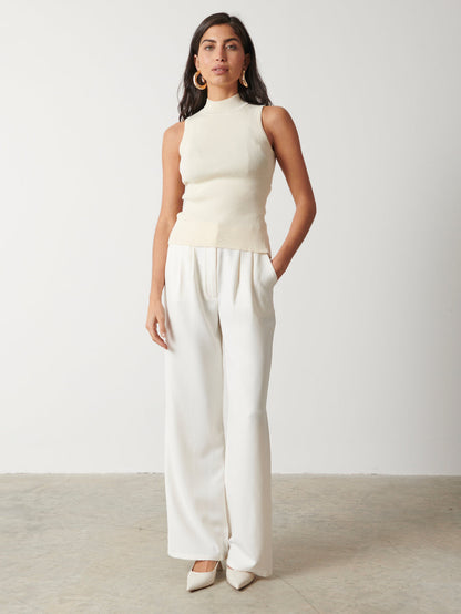 Eva Backless Knit Top - Cream