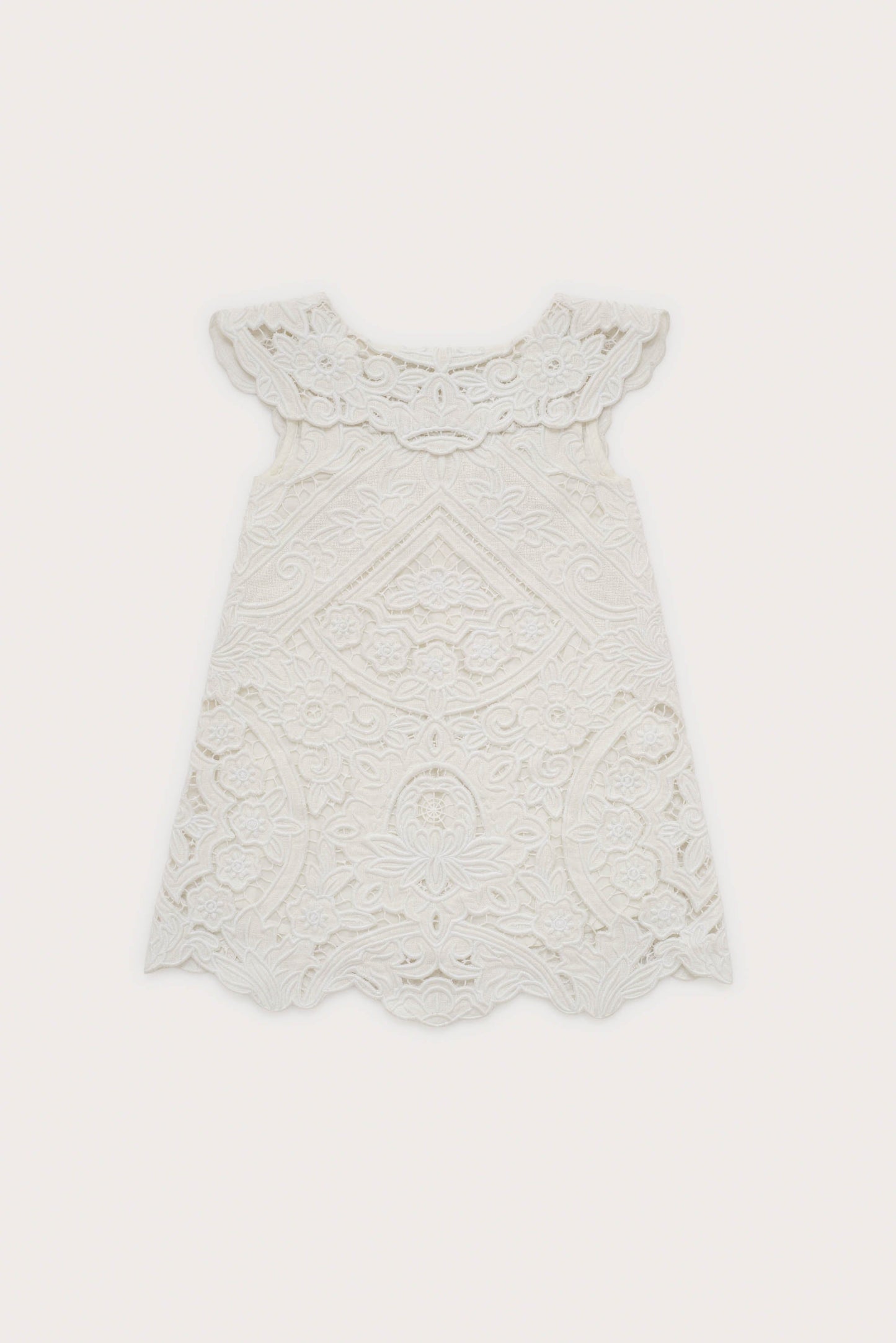 KIDS FRIDLI DRESS - OFF WHITE EMBROIDERY