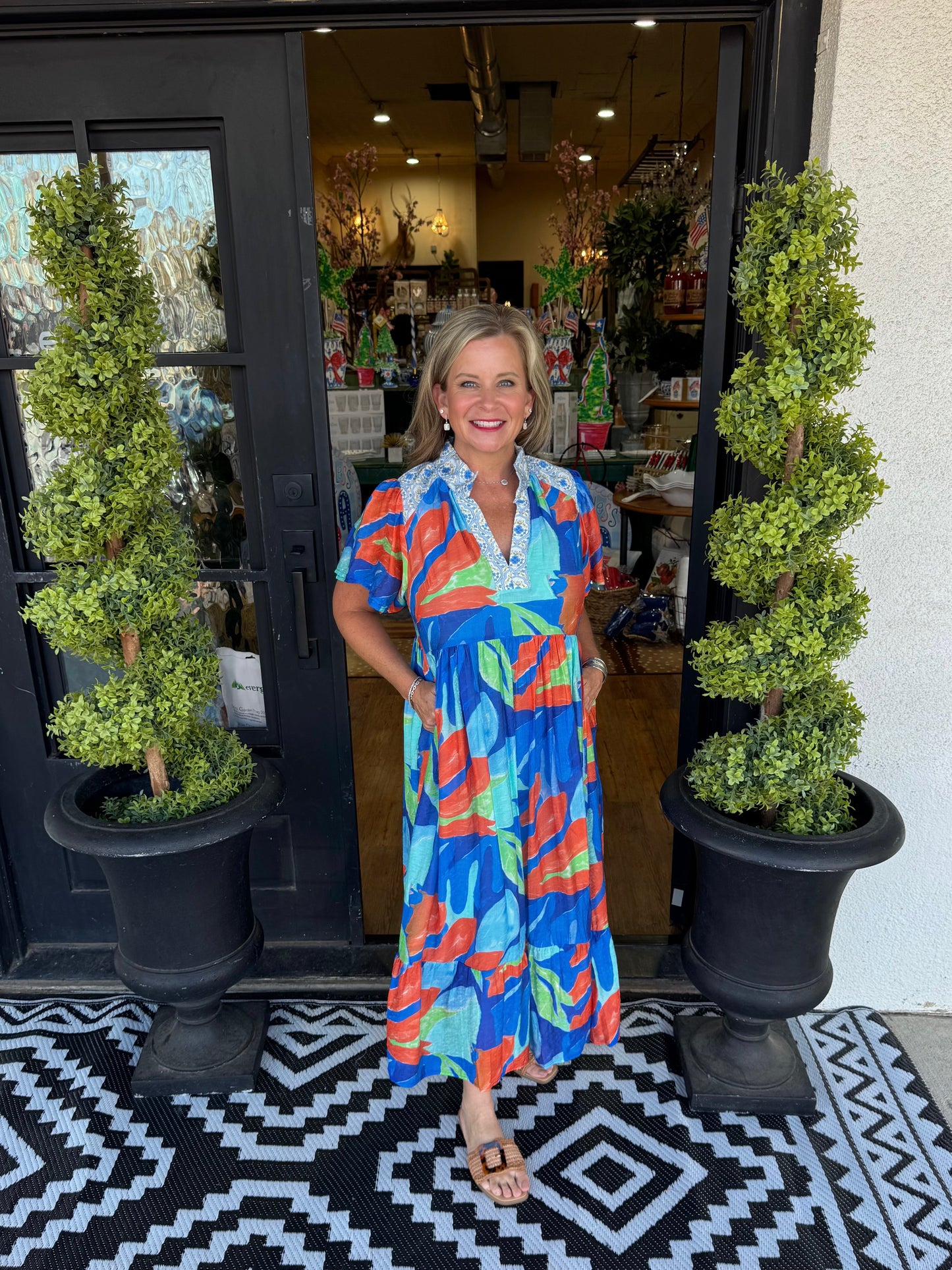 Kennedy Dress - Cerulean Mix