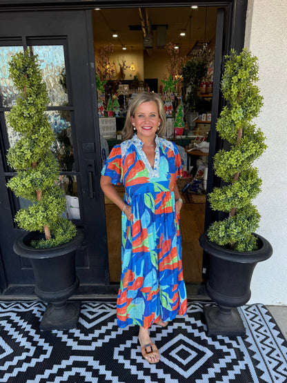 Kennedy Dress - Cerulean Mix