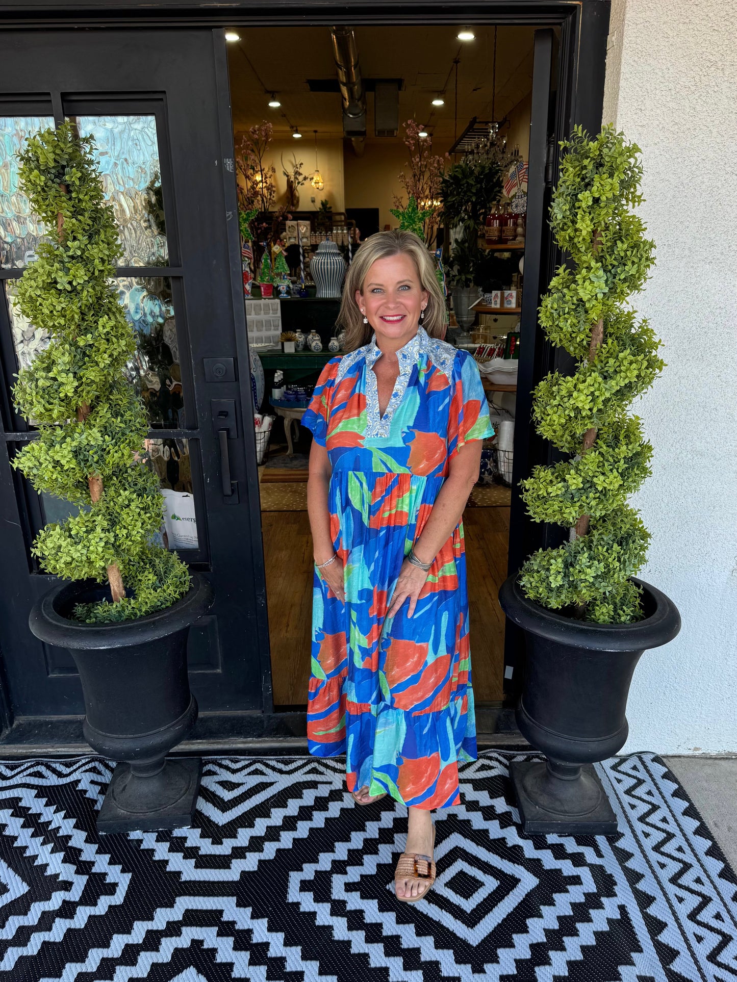 Kennedy Dress - Cerulean Mix