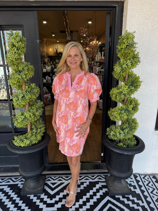 Jameson Dress - Peach Mix