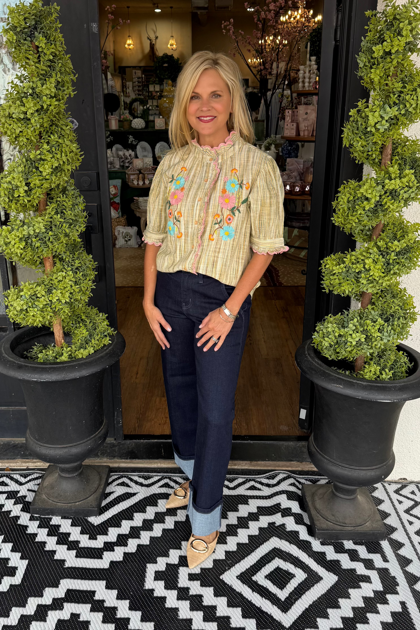 Ivy Jane Ribbon Embroidered Blouse