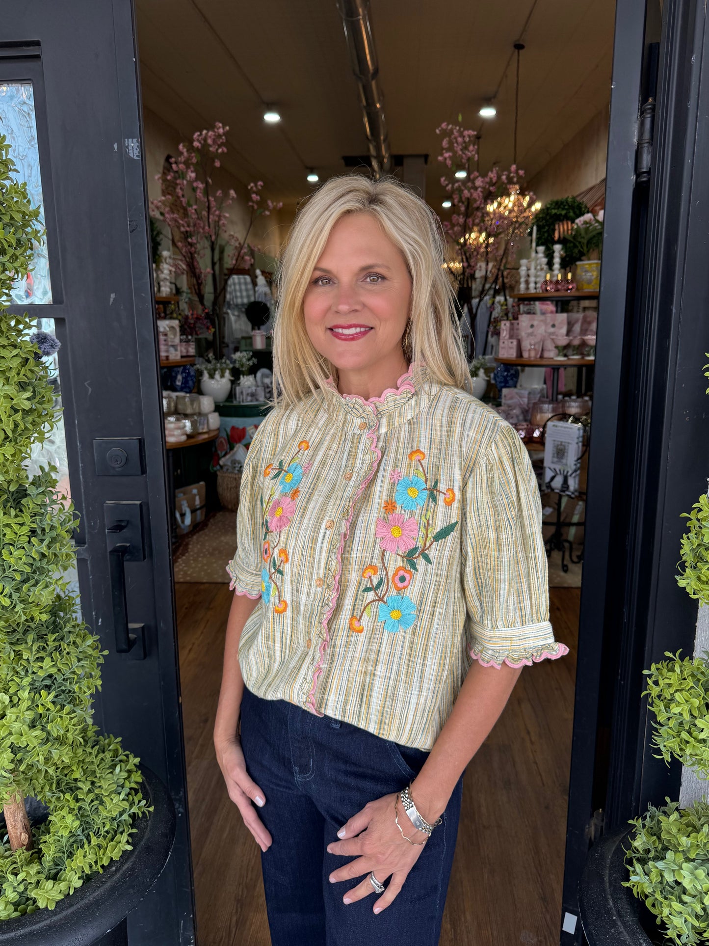 Ivy Jane Ribbon Embroidered Blouse