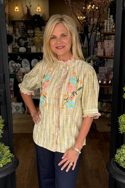 Ivy Jane Ribbon Embroidered Blouse