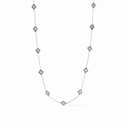 Florentine Demi Delicate Station Necklace - Silver