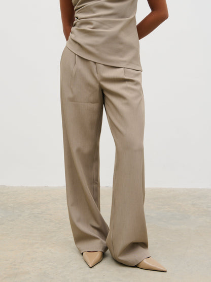 Flynn Slouchy Trousers - Mushroom
