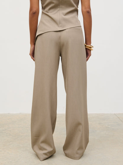 Flynn Slouchy Trousers - Mushroom