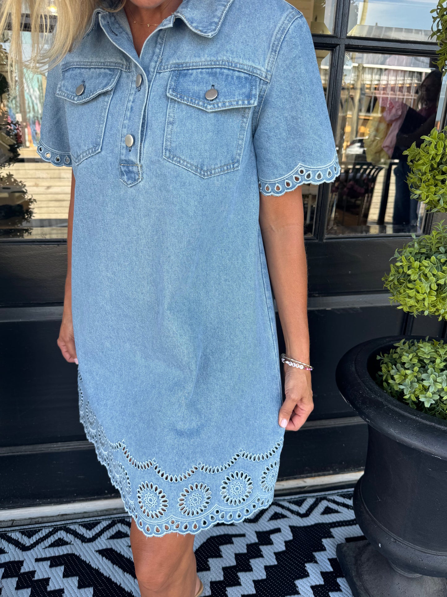 Cissy Dress - Denim Blue