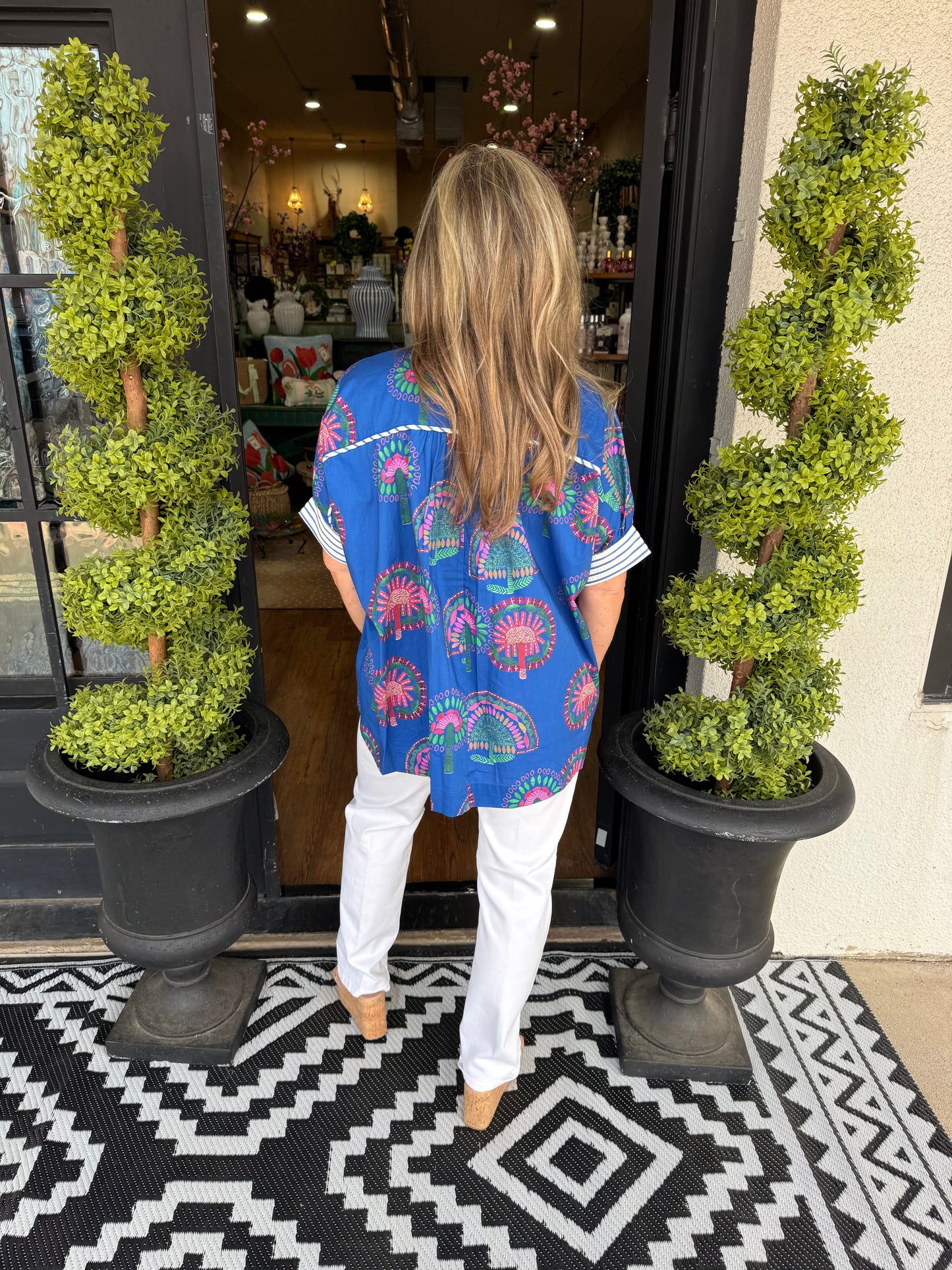 Olivia Top - Blue Mix