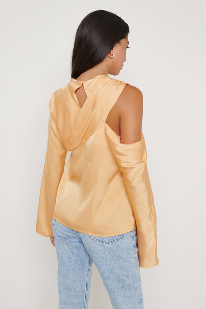 Jett Asymmetric Blouse - Orange