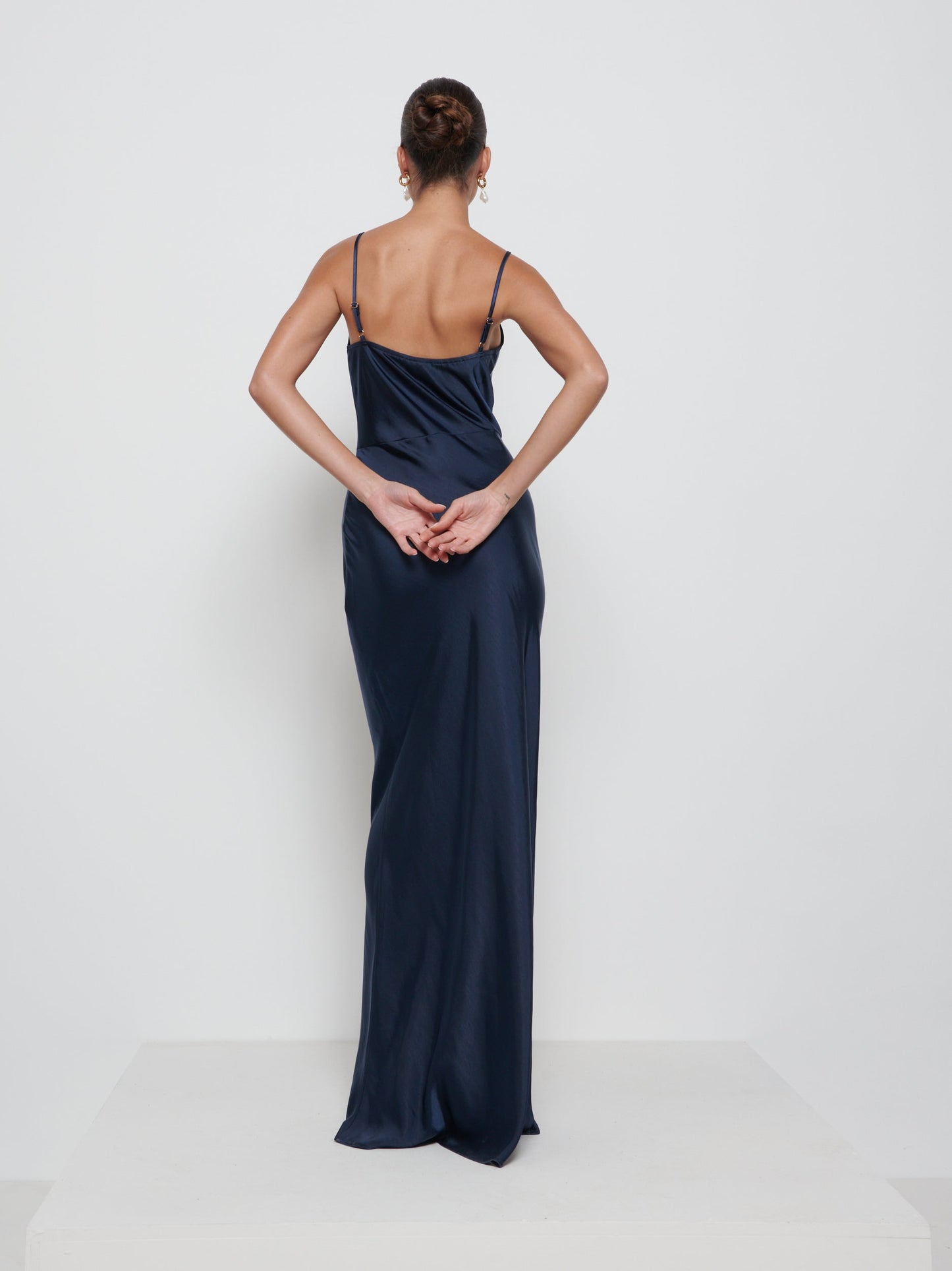 Keisha Maxi Bridesmaid Dress - Matte Navy