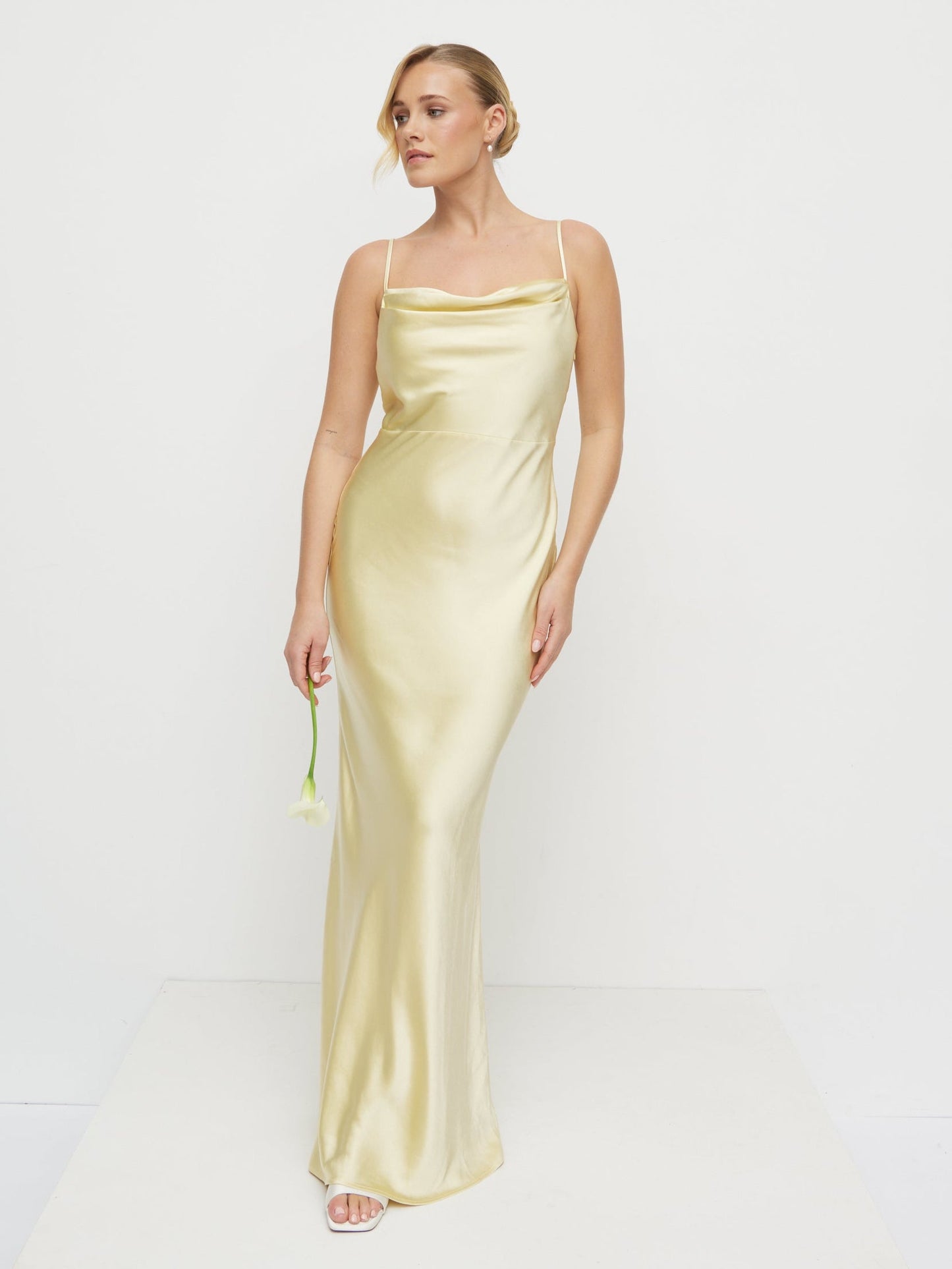 Keisha Maxi Bridesmaid Dress - Lemon