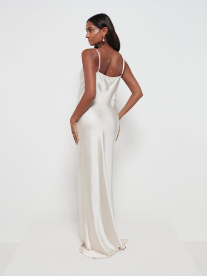 Keisha Maxi Bridesmaid Dress - Matte Champagne