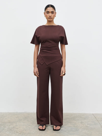 Marni Straight Leg Jersey Trousers - Brown