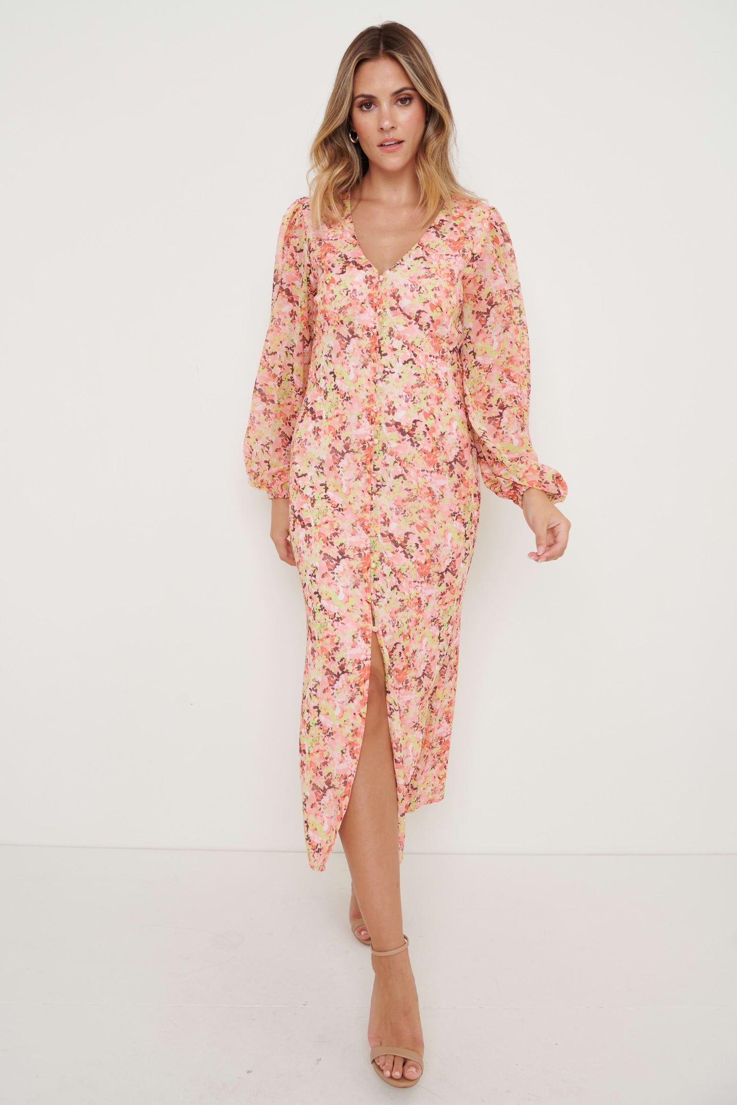 Naya Midaxi Dress - Abstract Floral