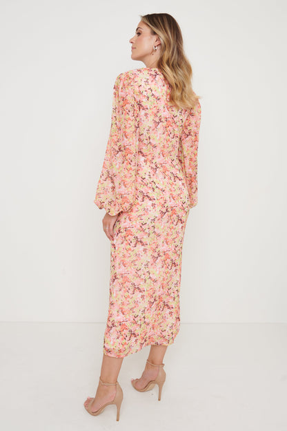 Naya Midaxi Dress - Abstract Floral