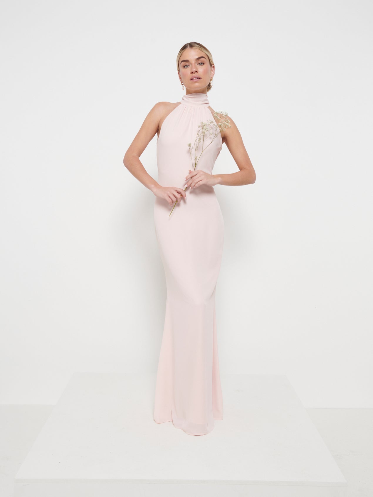Odelle Chiffon Maxi Bridesmaid Dress - Blush
