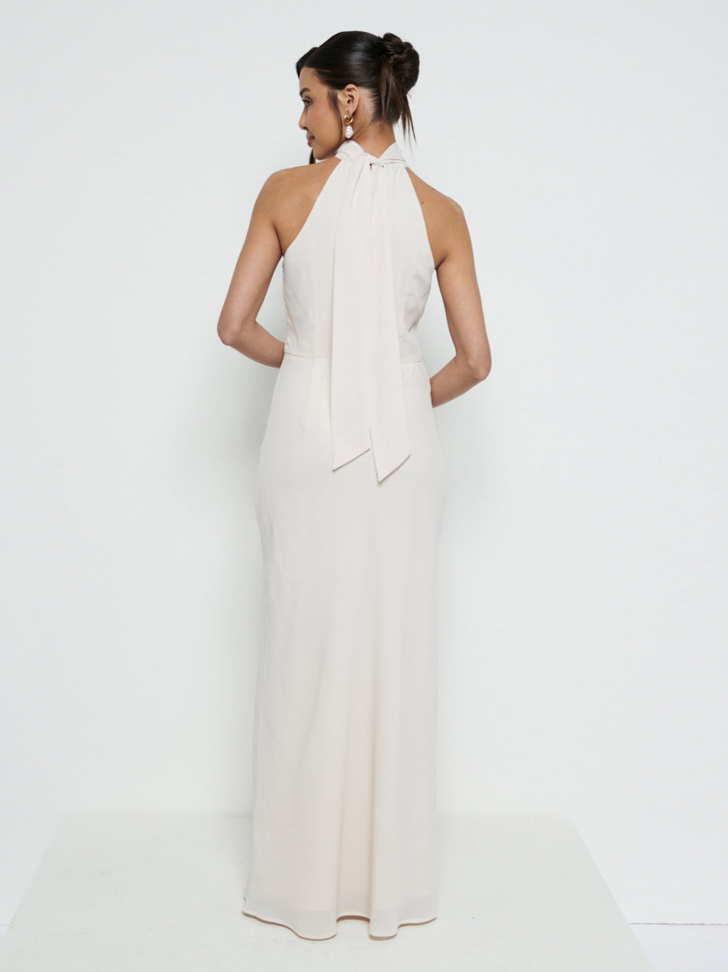 Odelle Chiffon Maxi Bridesmaid Dress - Champagne