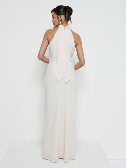 Odelle Chiffon Maxi Bridesmaid Dress - Champagne