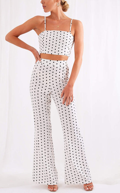 Lanie Flare Trousers - Polka Dot