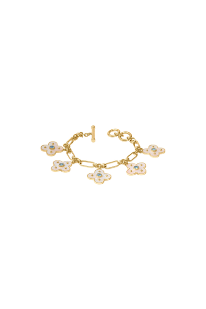 Colette Charm Bracelet - Chalcedony Blue
