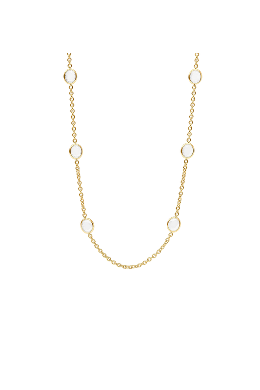 Laguna Stone Station Necklace - Clear Crystal