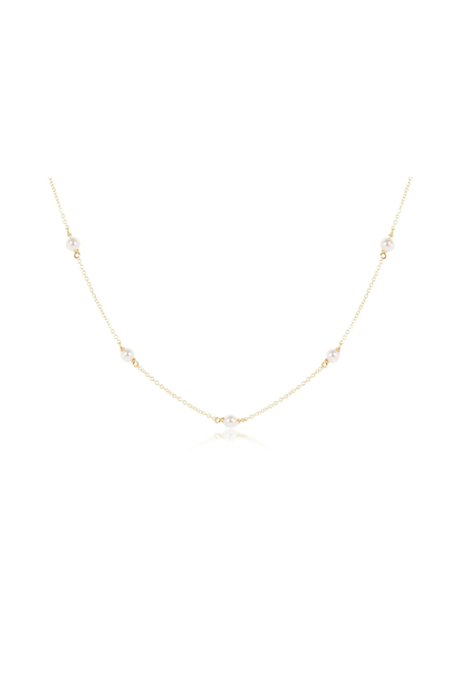 17” Choker Simplicity Chain Gold - Pearl 6mm